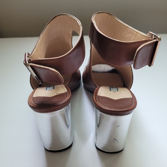 PRADA Leather Sandals Brown sz 36 EU - Picture 4 of 16